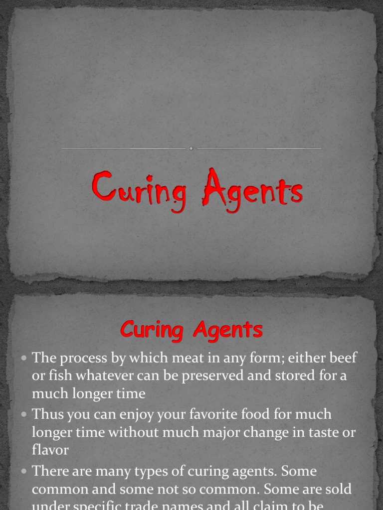 Curing Agents PDF Curing (Food Preservation) Nitrate