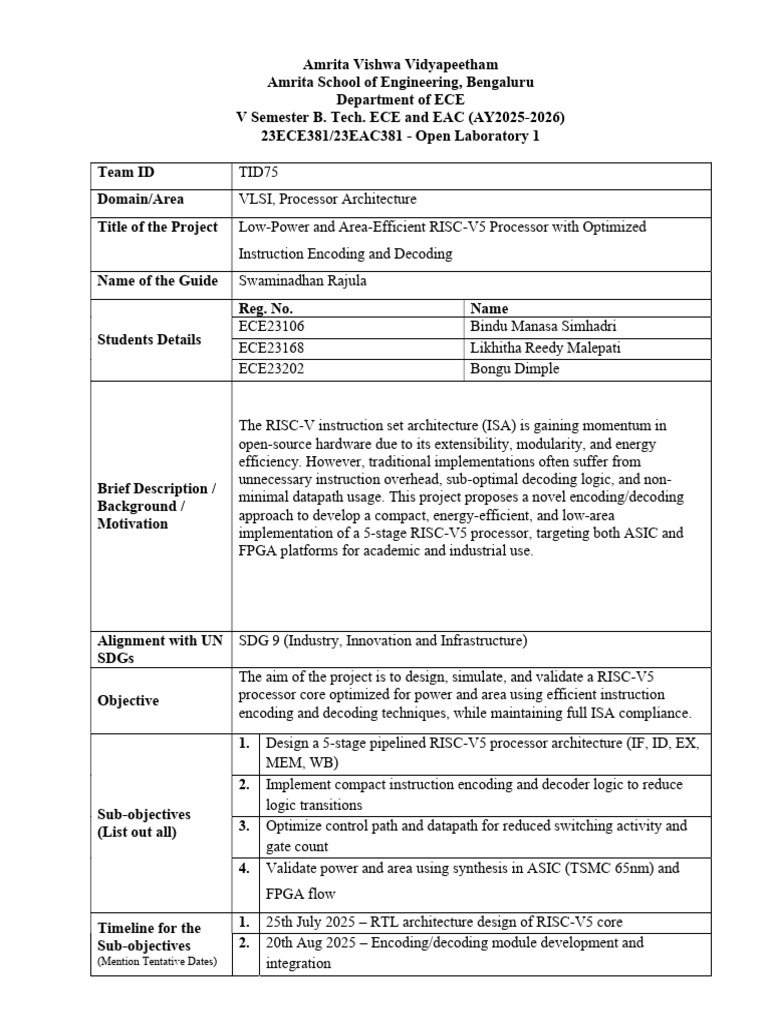 Low-Power RISC-V5 Processor Design | PDF | Field Programmable Gate ...