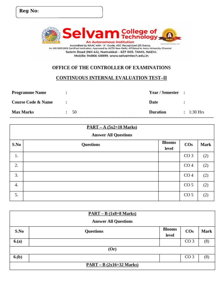 Continuous Internal Evaluation Test II | PDF | Chess Theory | Chess ...