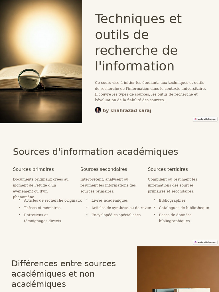 Techniques de recherche d'information académique | PDF | Sciences de l ...