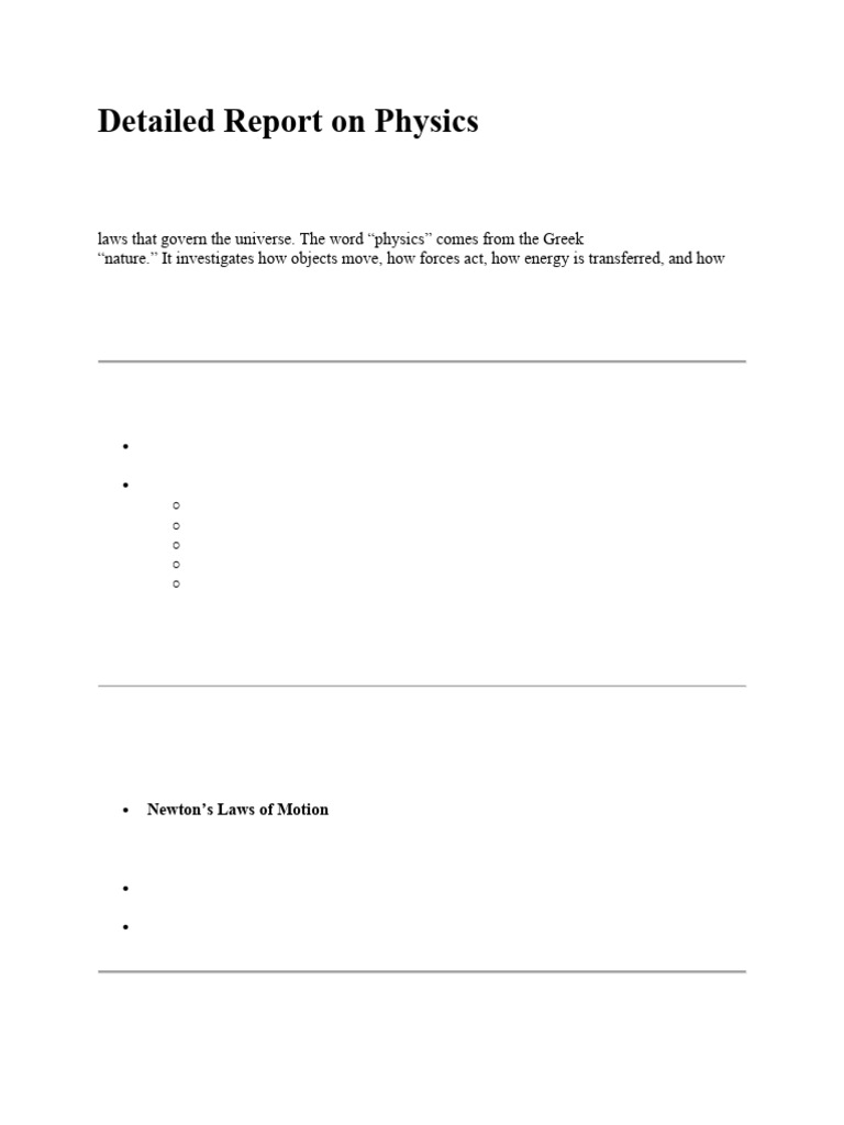Comprehensive Overview of Physics | PDF | Force | Light