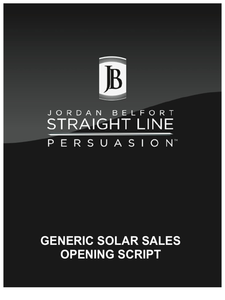 Solar Sales Opening Script Guide | PDF | Solar Power | Electric Power ...