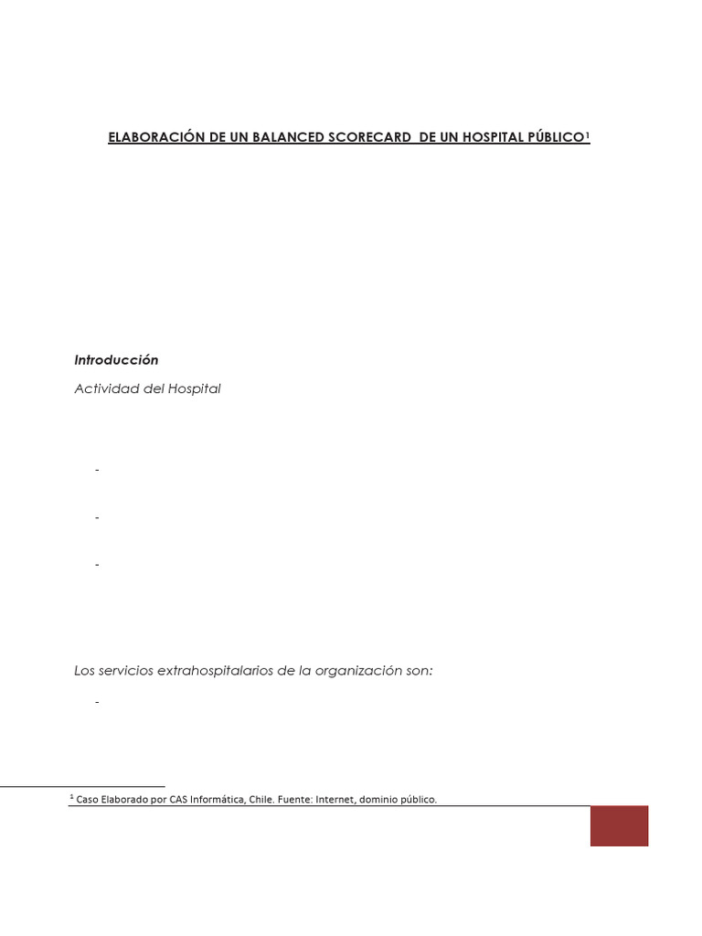 Balanced Scorecard para Hospital Público | PDF | Hospital | Calidad ...
