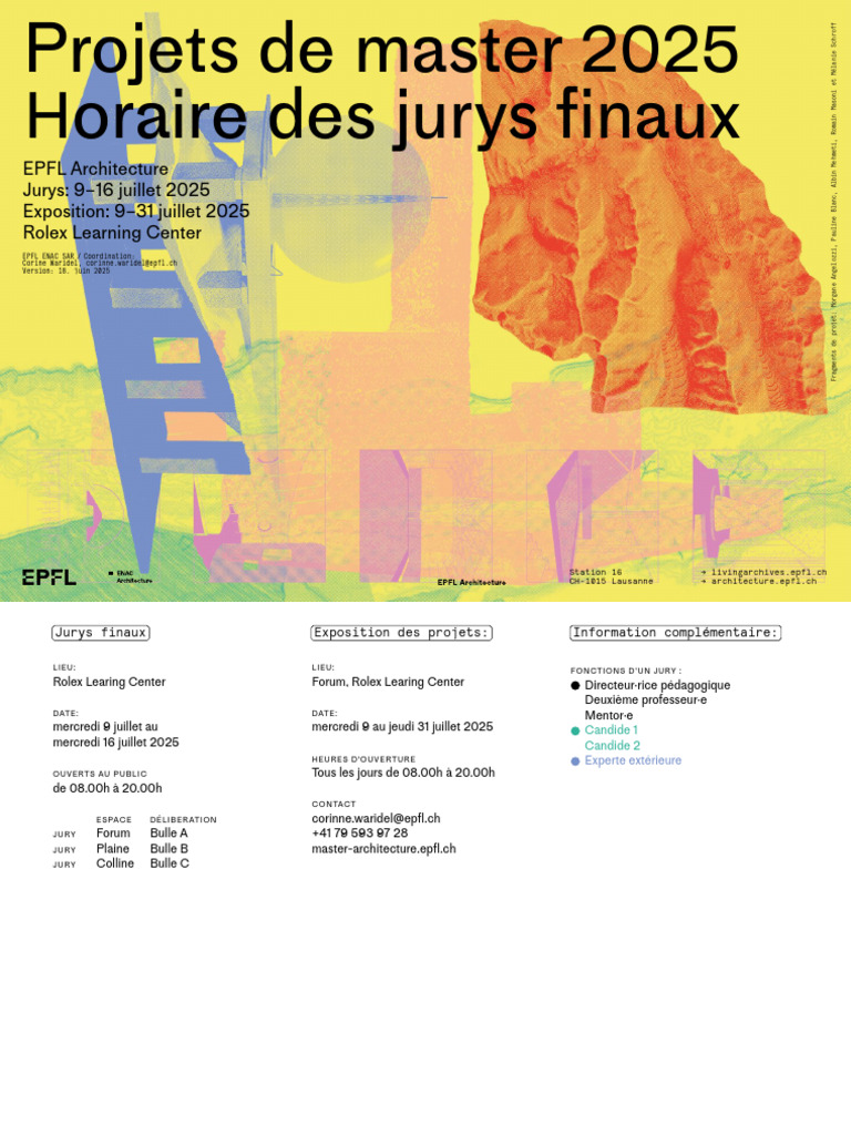 Jurys et Exposition Projets Master EPFL 2025 | PDF