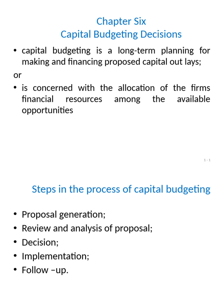Capital Budgeting Methods Explained | PDF | Net Present Value ...