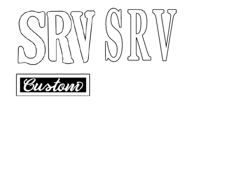 SRV #1 Guitar Decals To Print | PDF