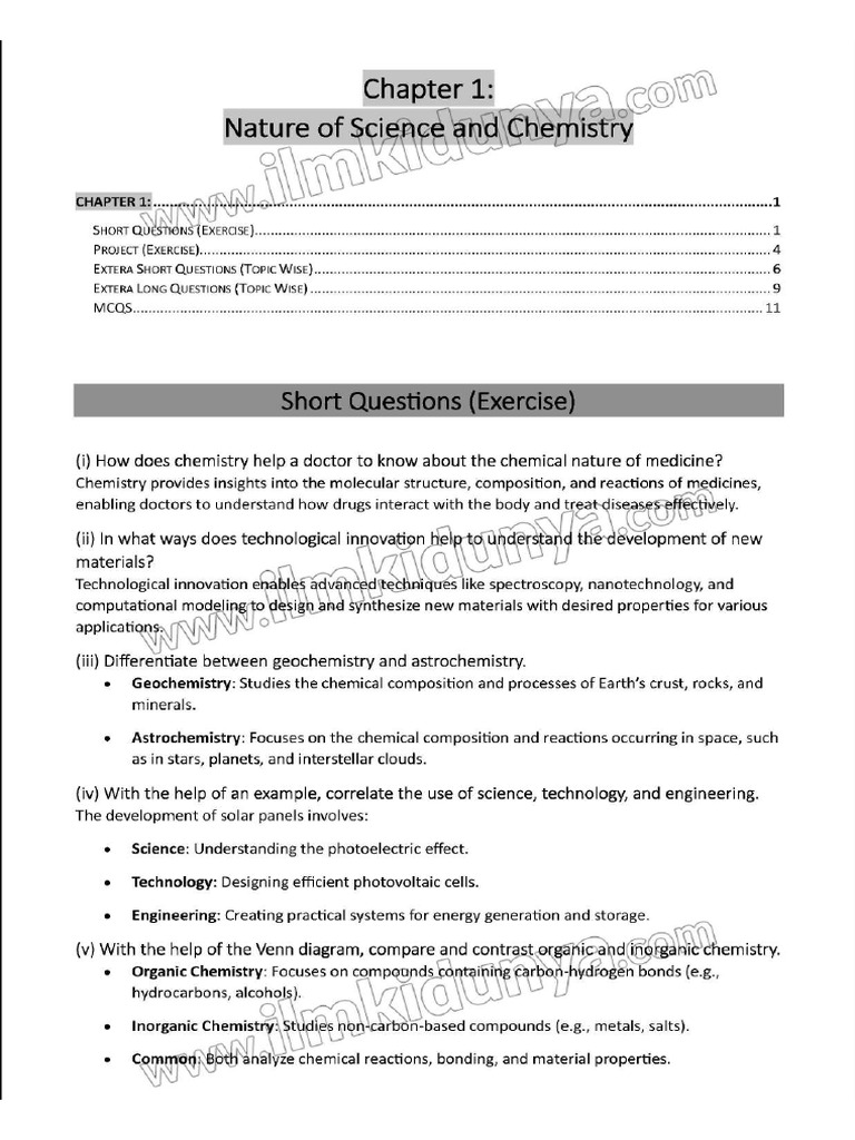 Fbise Chemistry Chapter 1 Pdf
