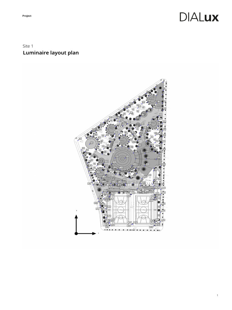 Plan d'éclairage pour le site 1 | PDF