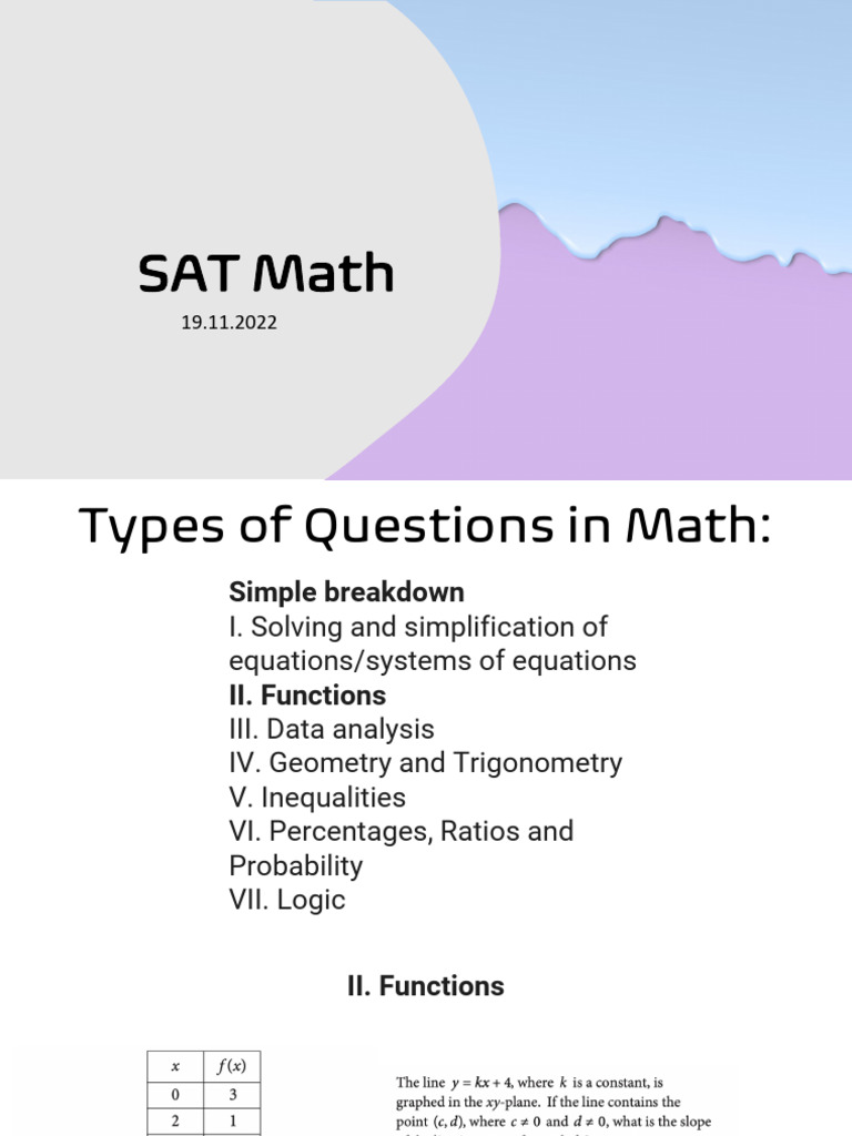 SAT Math Lesson 3 | PDF