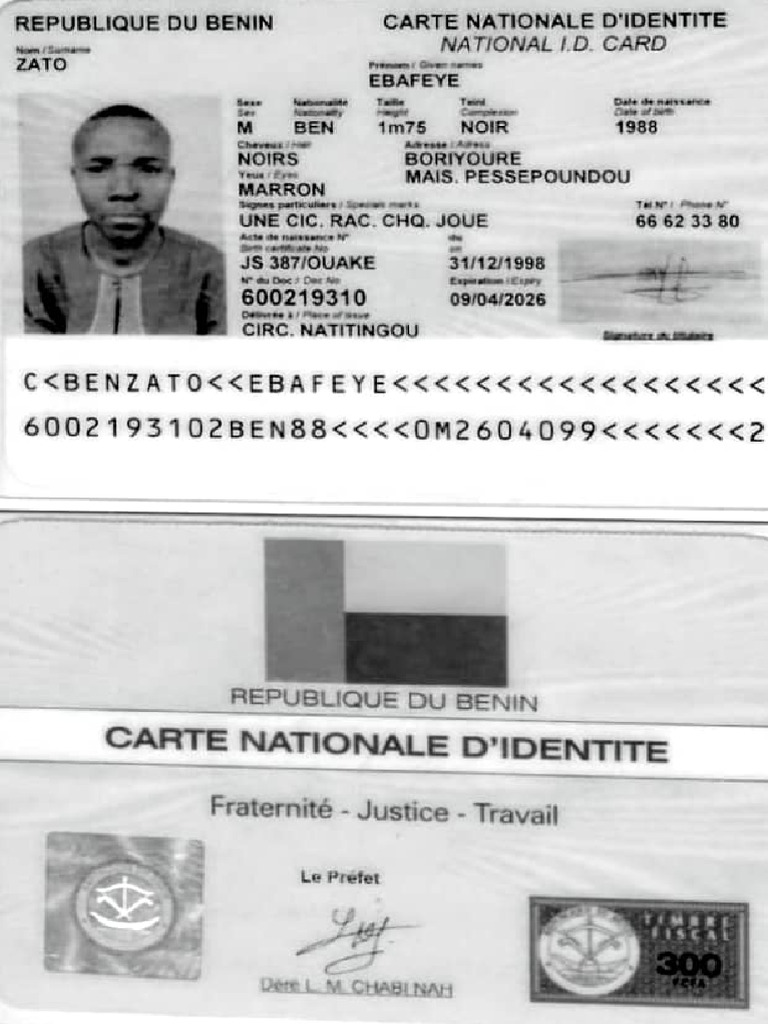 Copie Carte D'identité Nationale | PDF