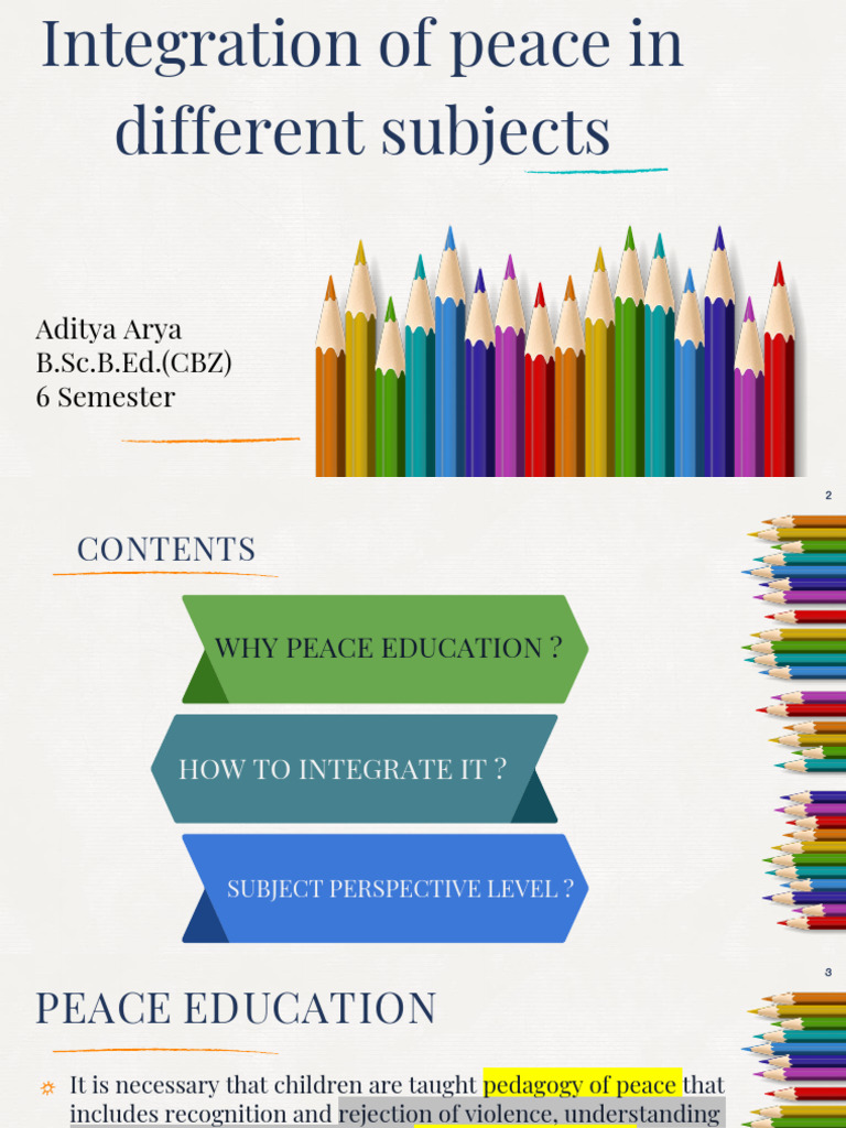 Integrating Peace Education in Curriculum | PDF | Science | Attitude ...