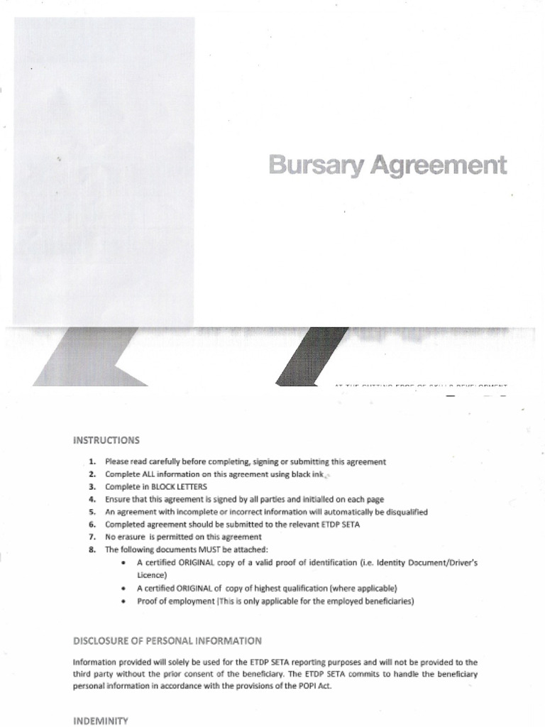 BURSARYFORM | PDF