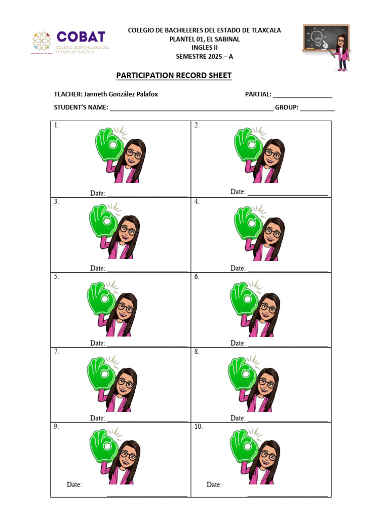 Participation Paper Inglés II | PDF