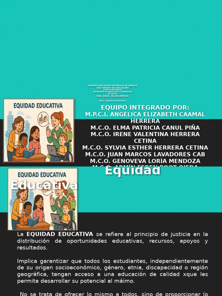 Equidad Educativa en México y Comparativa | PDF | Desigualdad social ...