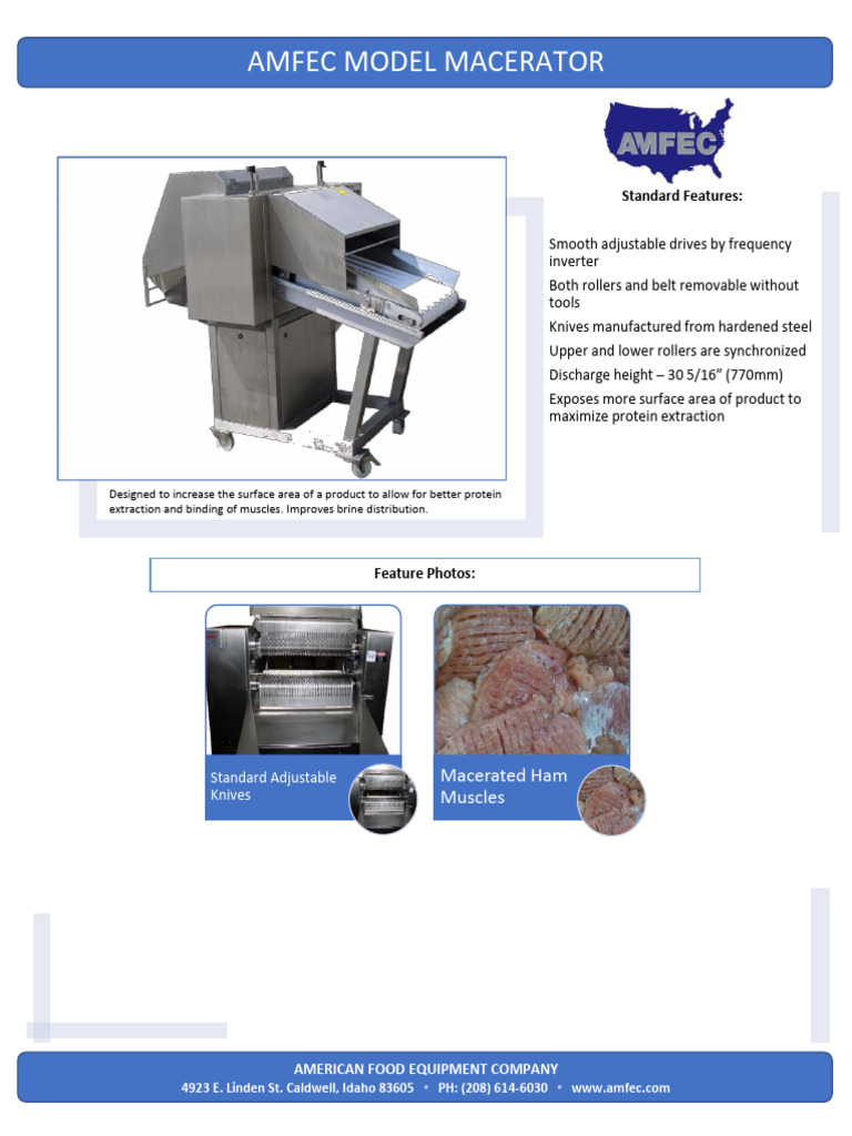 Amfec - Macerator - Brochure | PDF