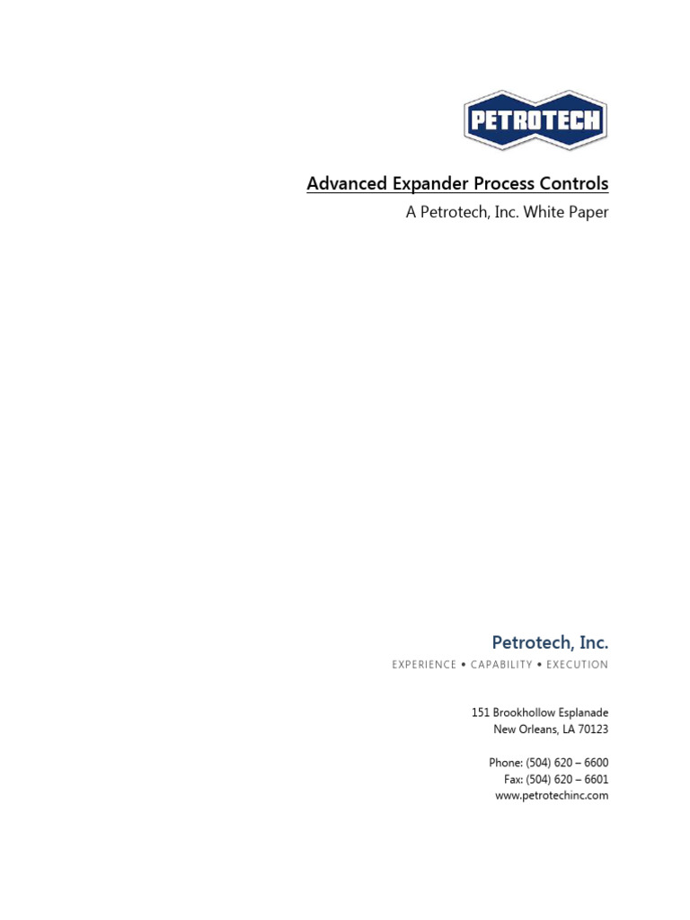 Advanced Expander Control Systems | PDF | Mechanical Engineering ...