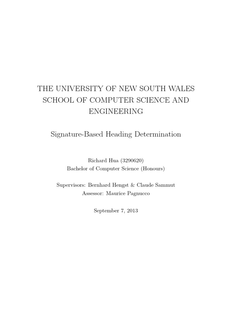 Signature Based Heading Determination | PDF | Computer Engineering