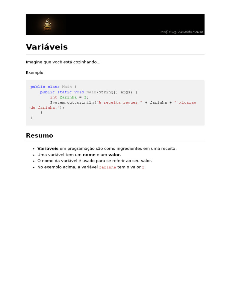 Slides+ +Fundamentos+Da+Programação+Java | PDF | Cálculo | Java ...
