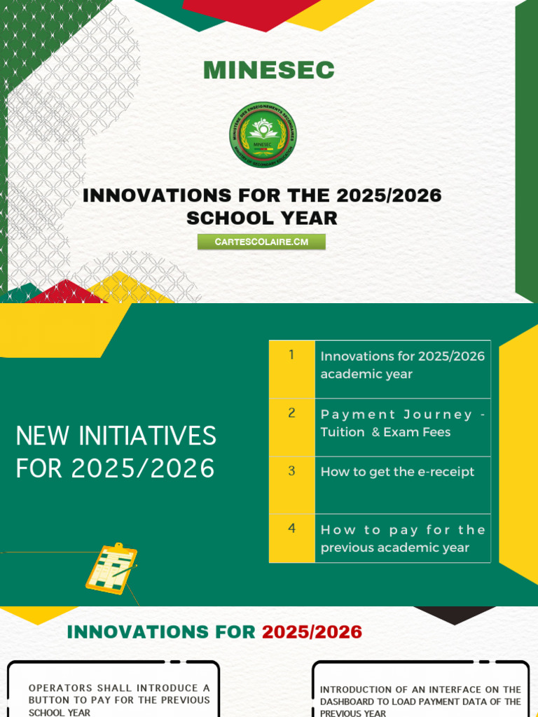 MINESEC Payment Innovations 2025/2026 | PDF | Public Economics ...