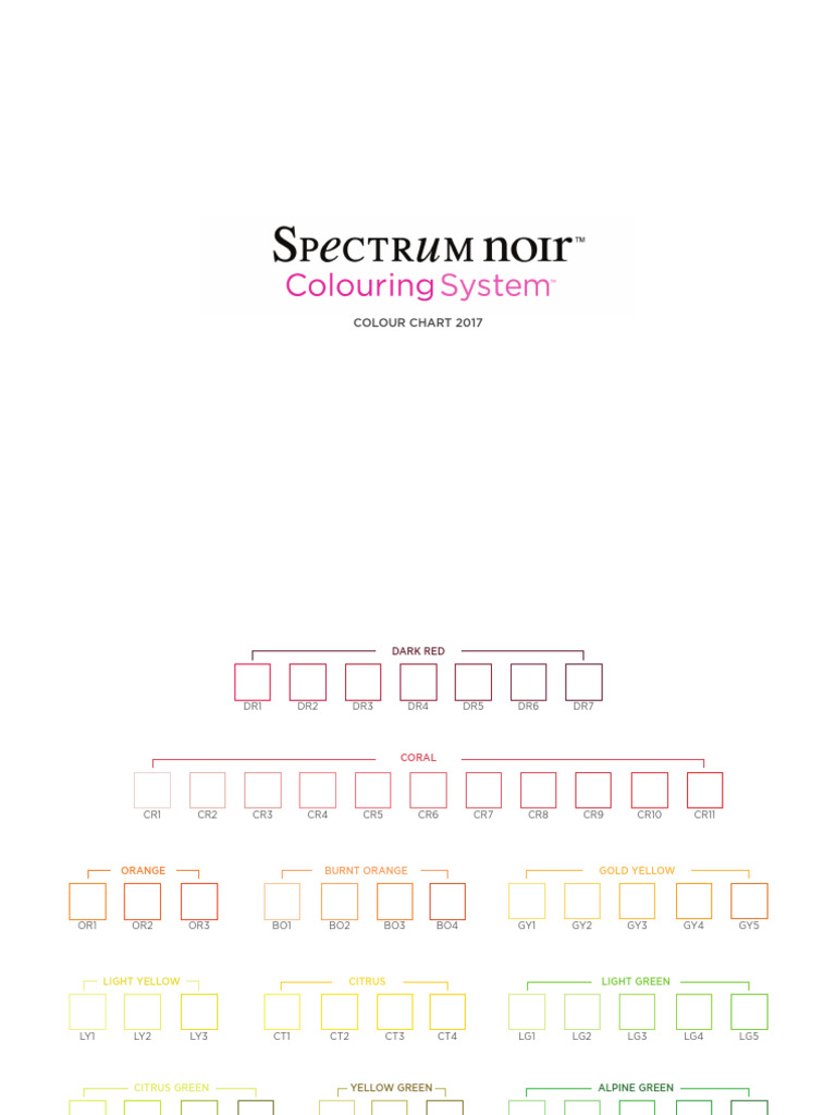 2017 Color Chart Overview | PDF | Image Processing | Graphic Design