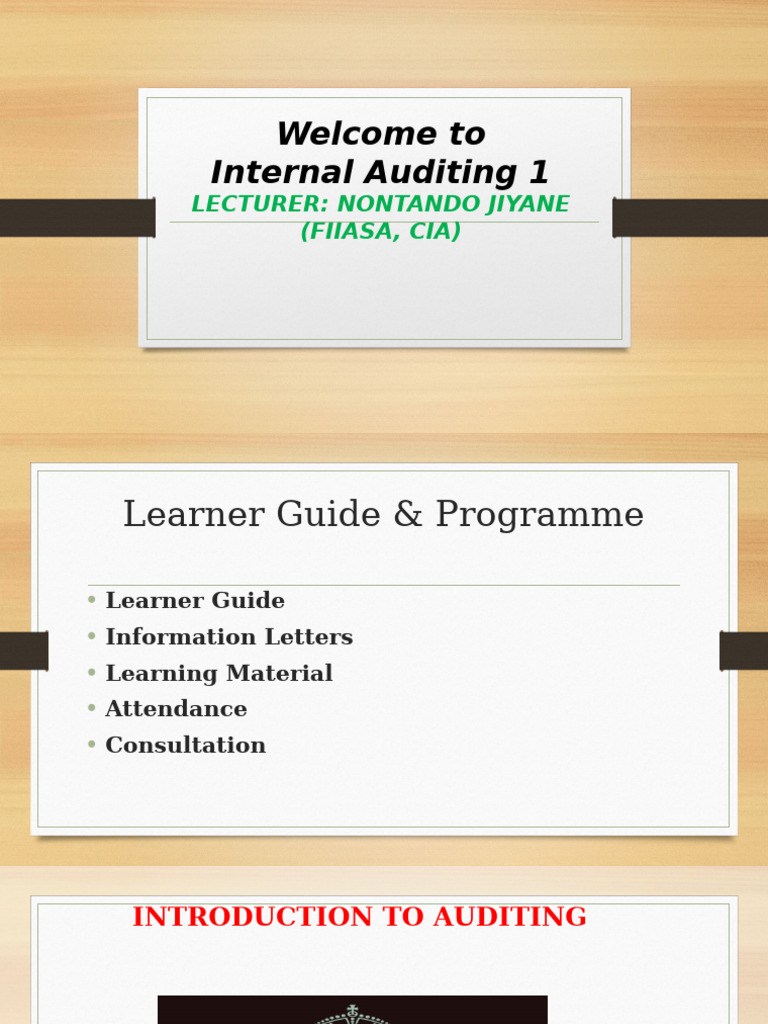 Introduction to Auditing Essentials | PDF | Audit | Internal Audit