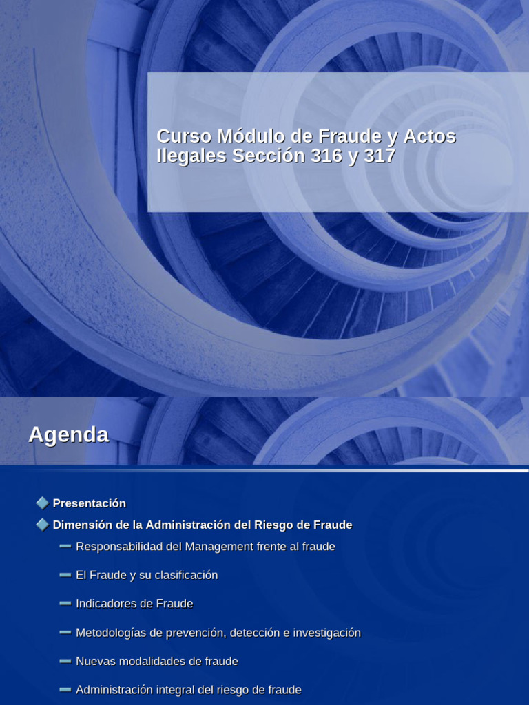 Curso de Fraude 316 y 317 | PDF | Auditoría | Contralor