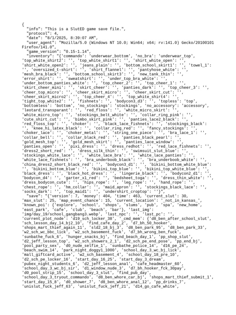 SlutED Game Save File Details | PDF | Microsoft Windows | Computing ...