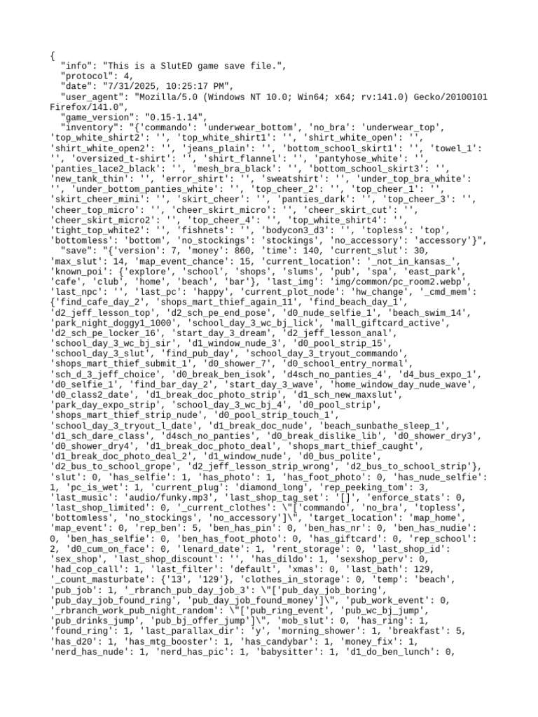 SlutED Game Save File Details | PDF | Microsoft Windows | Software