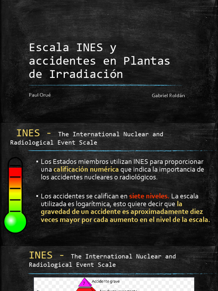 Escala INES en Accidentes Nucleares | PDF | Radiación | Quimica nuclear