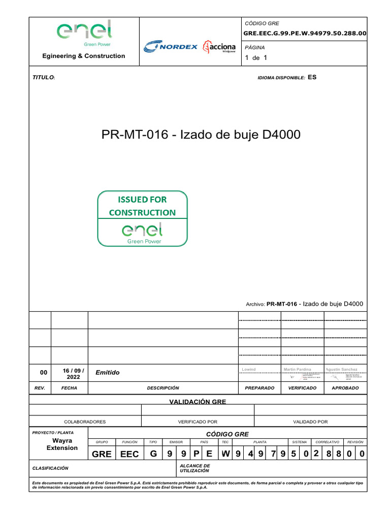 GRE - EEC.G.99.PE.W.94979.50.288.00 Izado de Buje | PDF | Eje | Tornillo