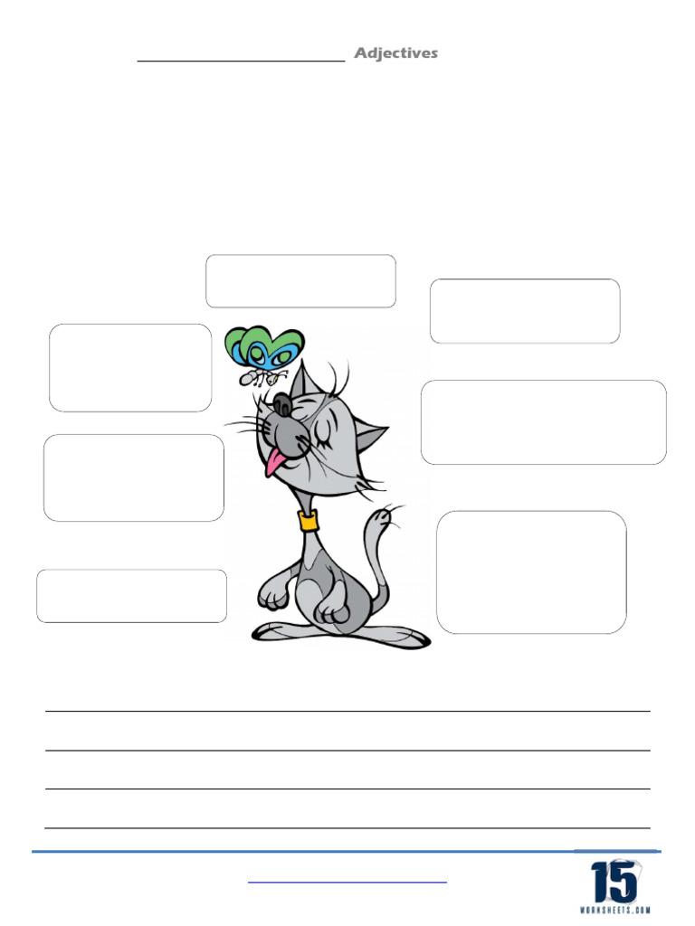 Adjective Writing Worksheet | PDF