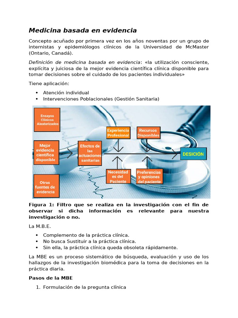 Medicina Basada en Evidencia: Guía Práctica | PDF | Evidencia basada en ...