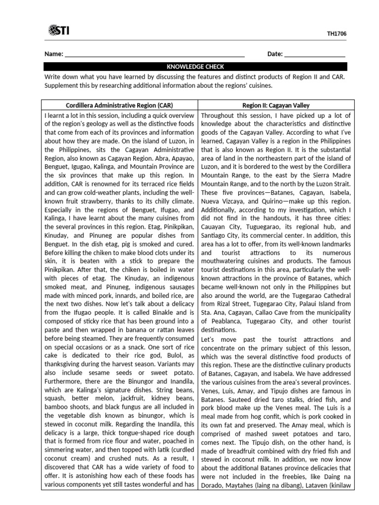 Cuisines of Region II and CAR | PDF | Food And Drink | Western Cuisine
