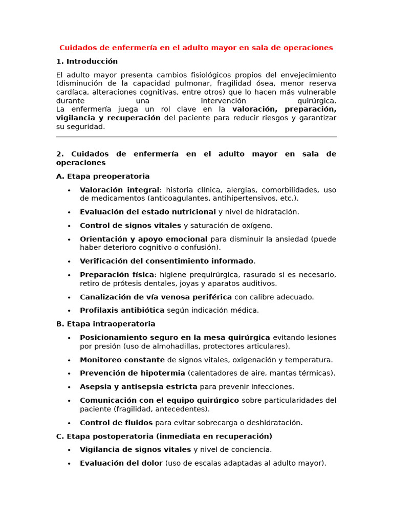 Cuidados de Enfermería en Adultos Mayores | PDF | Vejez ...