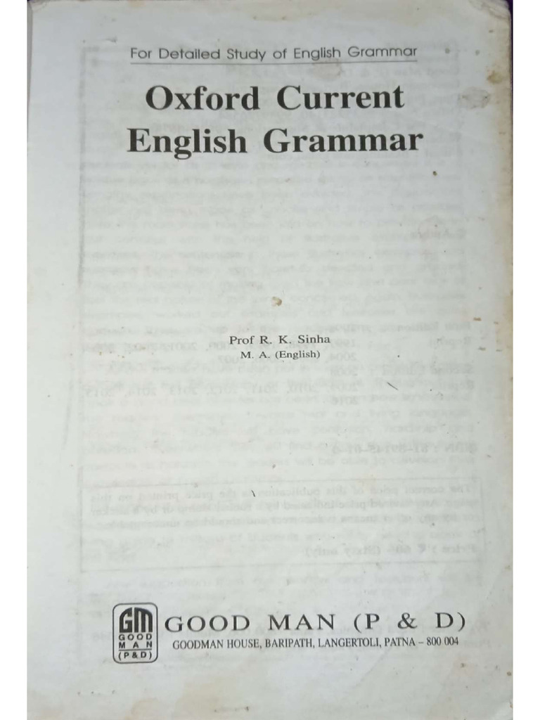 Oxford Current English Grammar | PDF