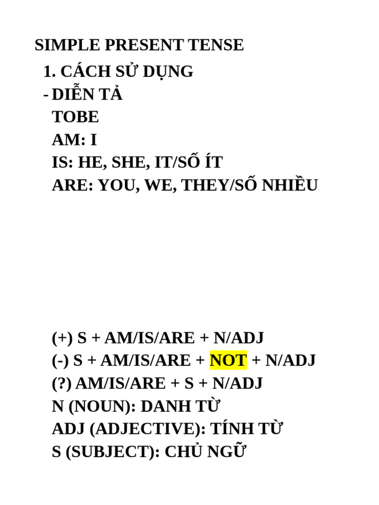 Simple Present Tense | PDF