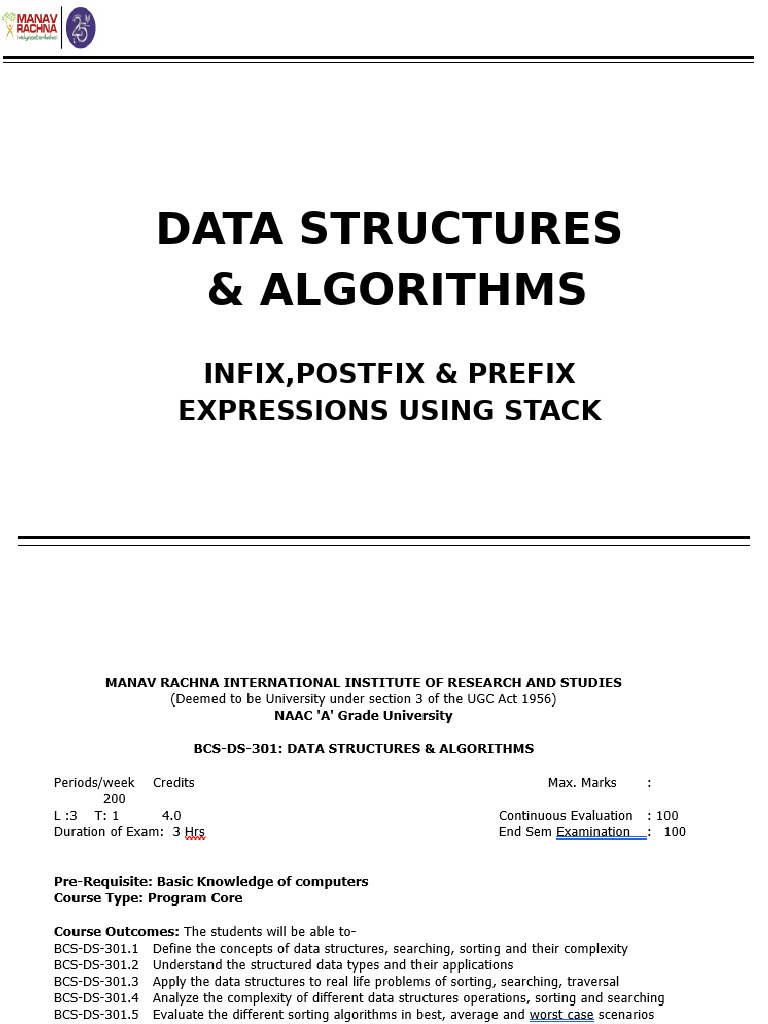 Infix to Postfix and Prefix Conversion Guide | PDF | Mathematical ...