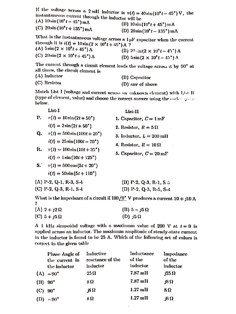 AC ANALYSIS Test | PDF
