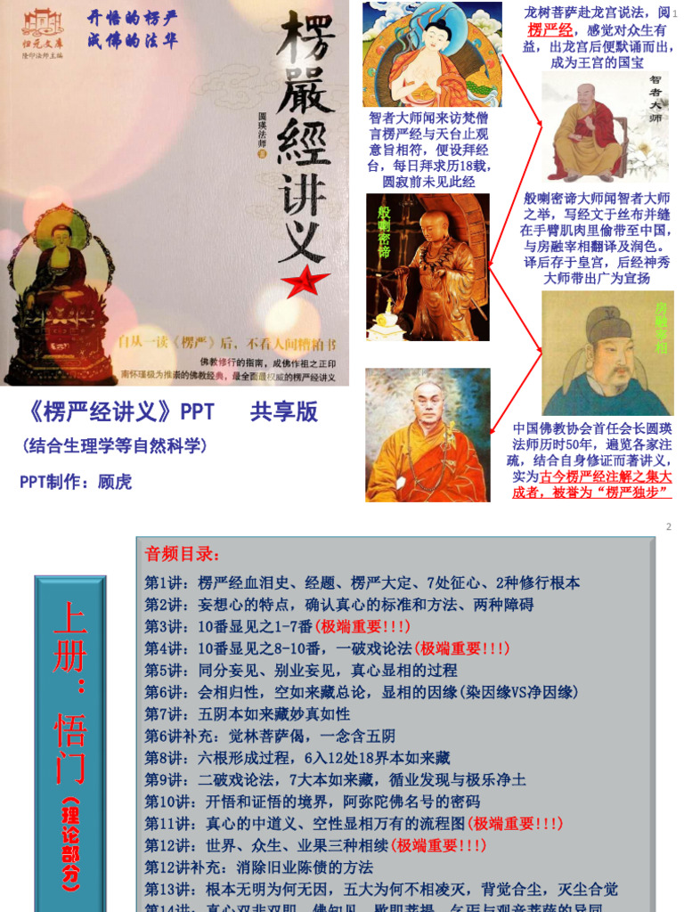 01圆瑛法师楞严经讲义PPT201706全版| PDF