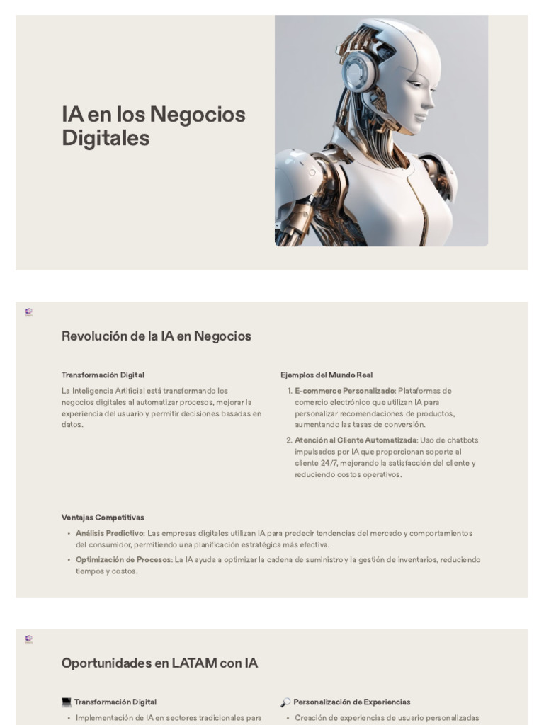 IA Transformando Negocios Digitales | PDF | Inteligencia artificial ...