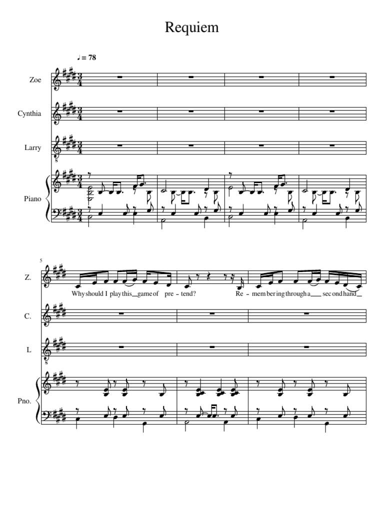 Requiem - Dear Evan Hansen | PDF