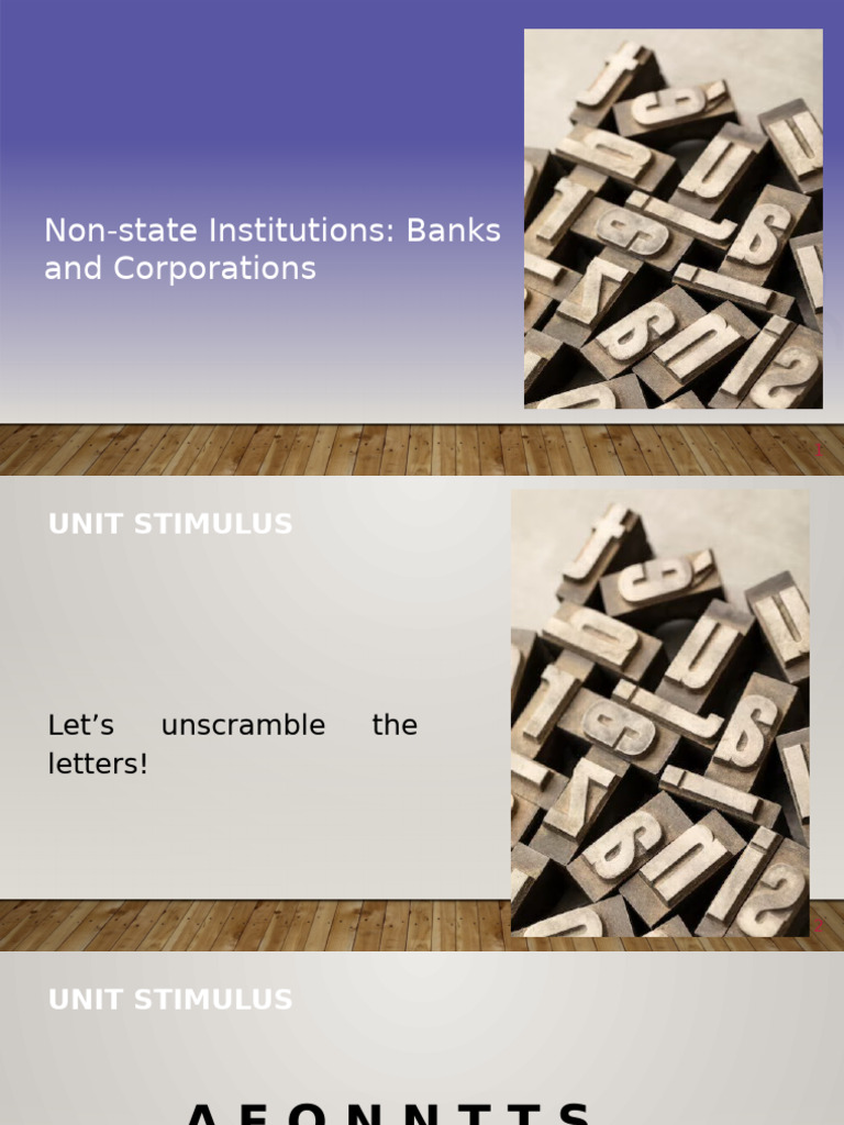 Non-State Institutions: Banks & Corporations | PDF | Banks | Corporations