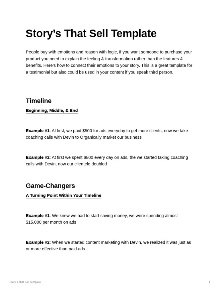 Transformative Storytelling for Sales | PDF