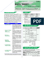 Fujichrome Provia 100F Professional Data Sheet