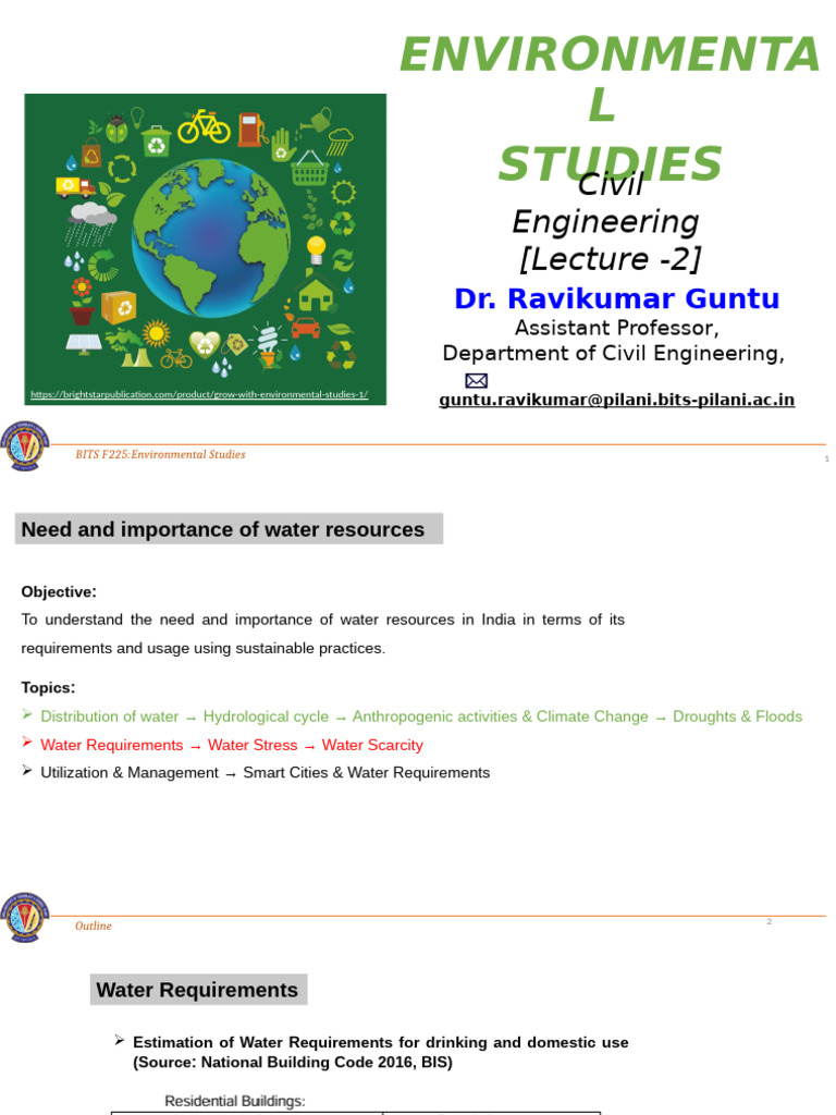 Importance of Water Resources in India | PDF | Water Scarcity | Water
