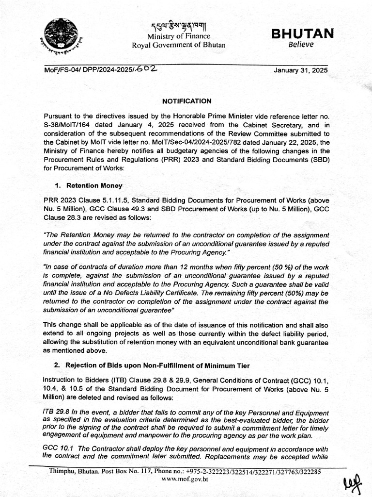 Notification 310120501 | PDF