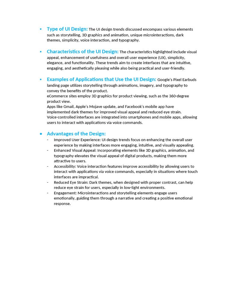 UI Design Trends for Enhanced UX | PDF