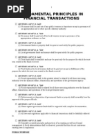 Fundamental Principles in Financial Transactions