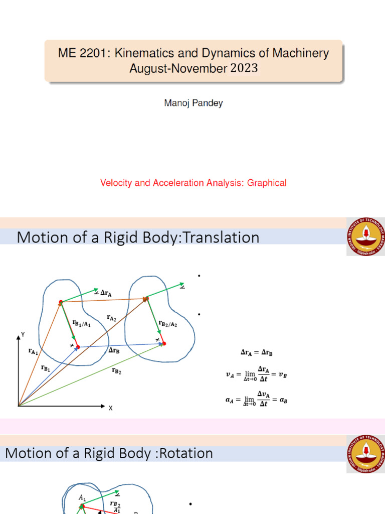 Rigid Body Motion: Translation & Rotation | PDF | Rotation Around A ...