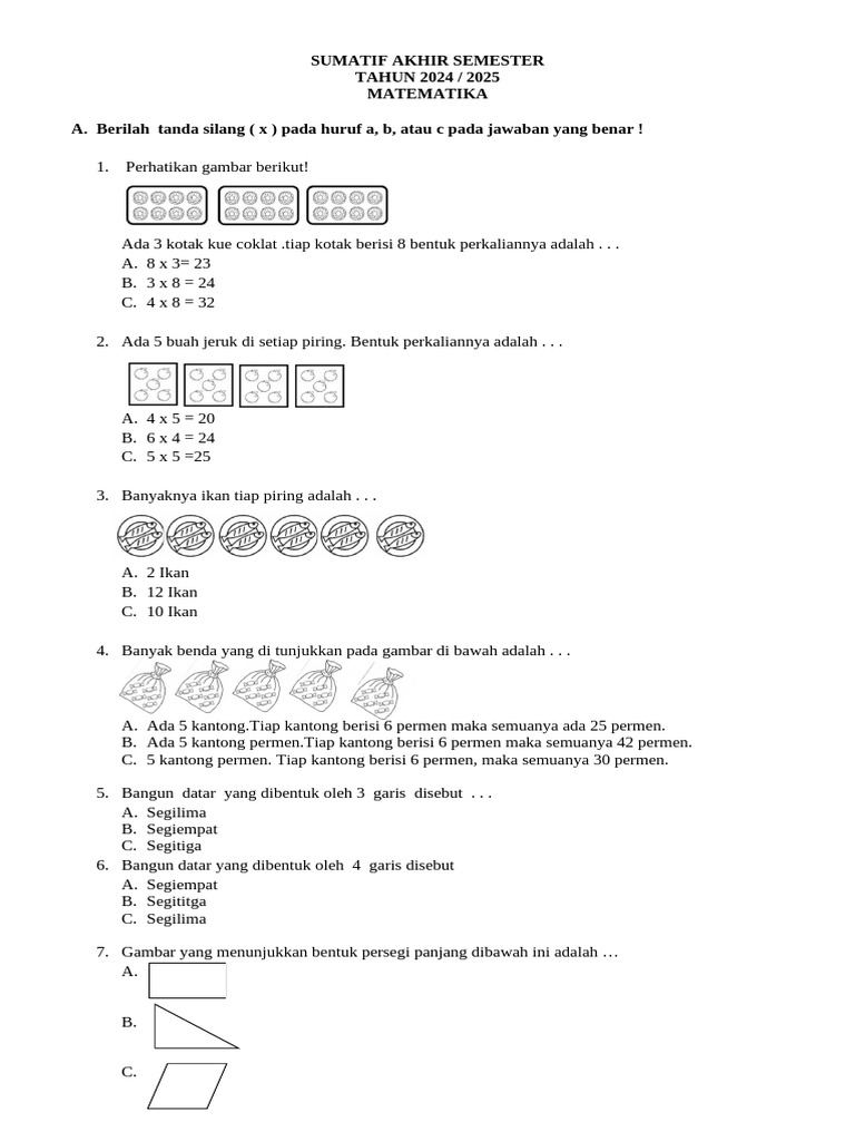 Sas Matematika Kelas 2 Sem 2 Pdf